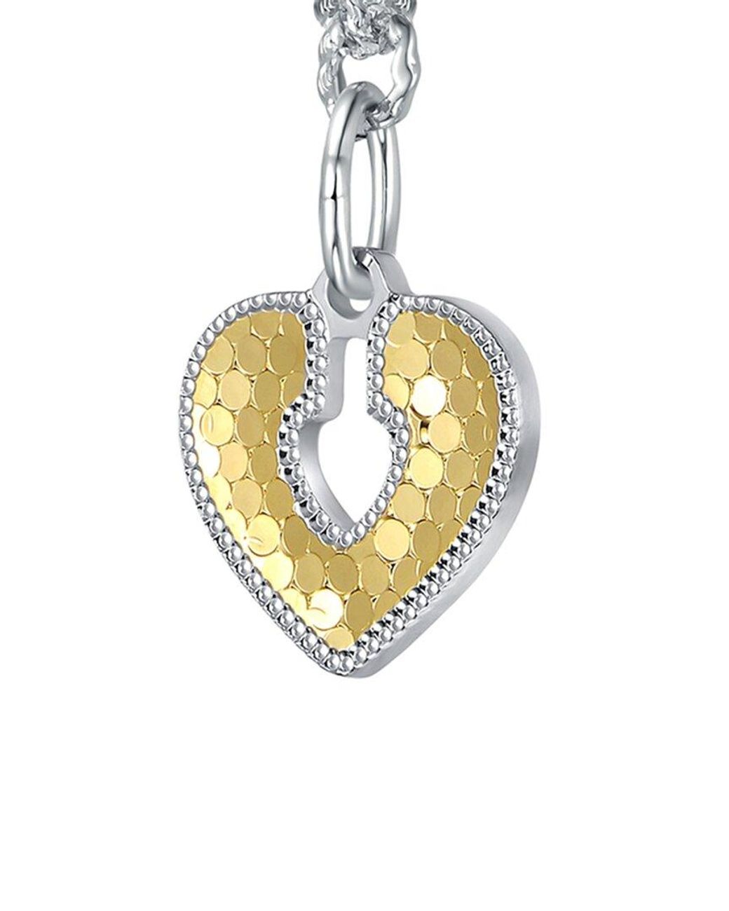 Rachel Glauber Metallic Cz Chain Necklace