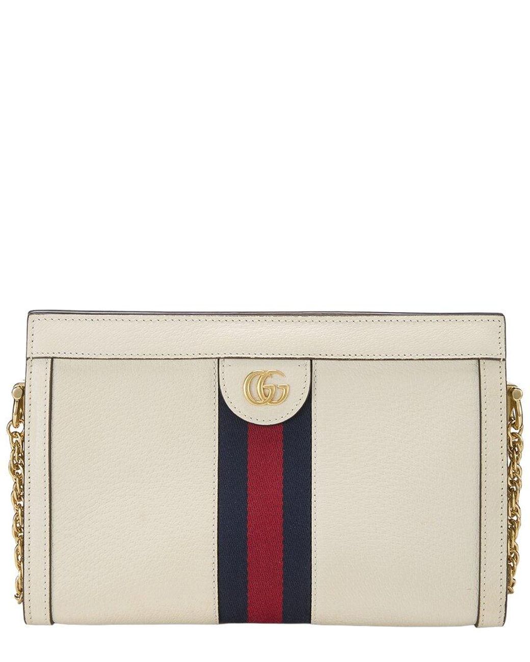 Gucci Gray Leather Ophidia Shoulder Small (Authentic Pre-Loved)