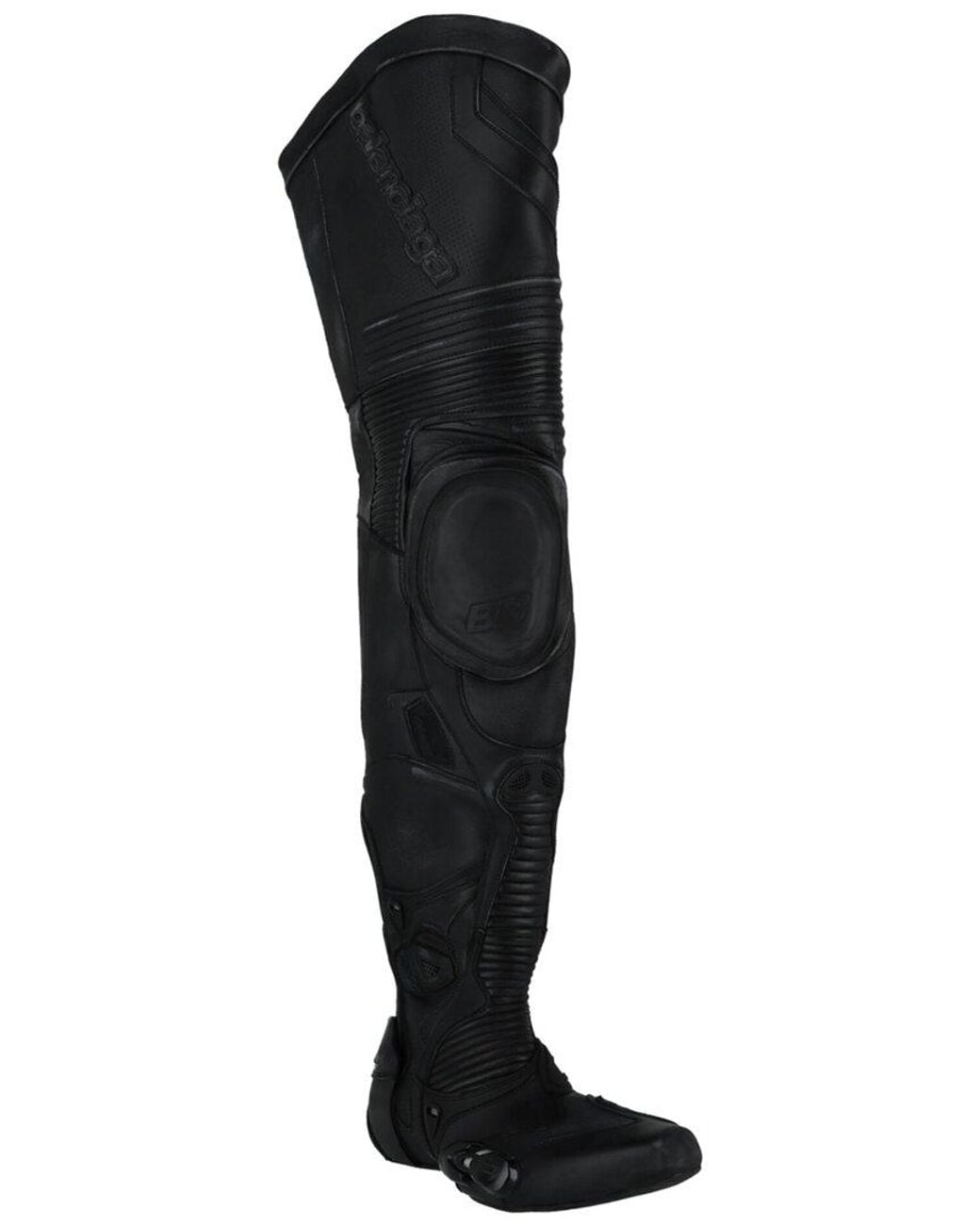 Balenciaga Black Over-The-Knee Biker Boot for men