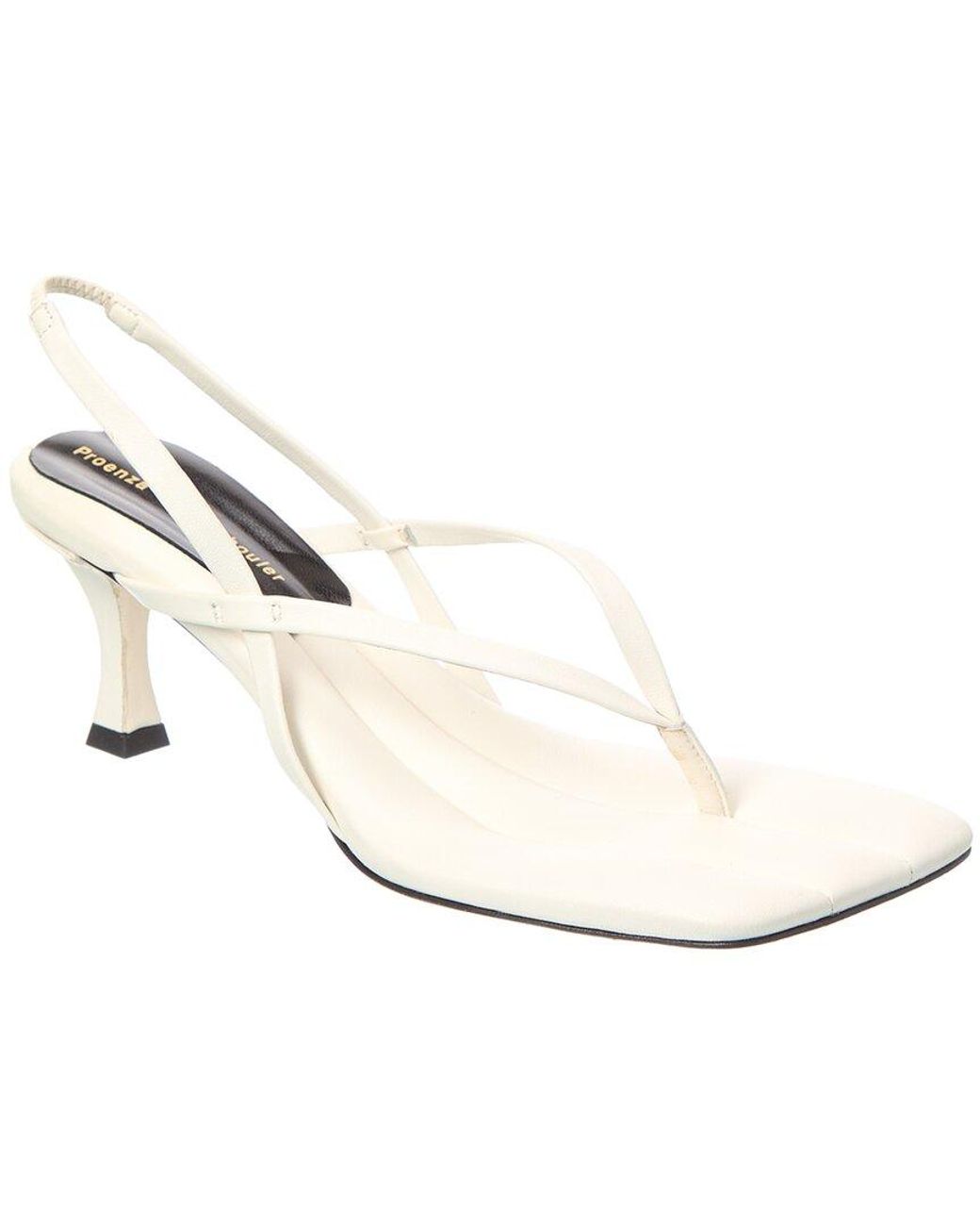Proenza Schouler White Leather Slingback Sandal