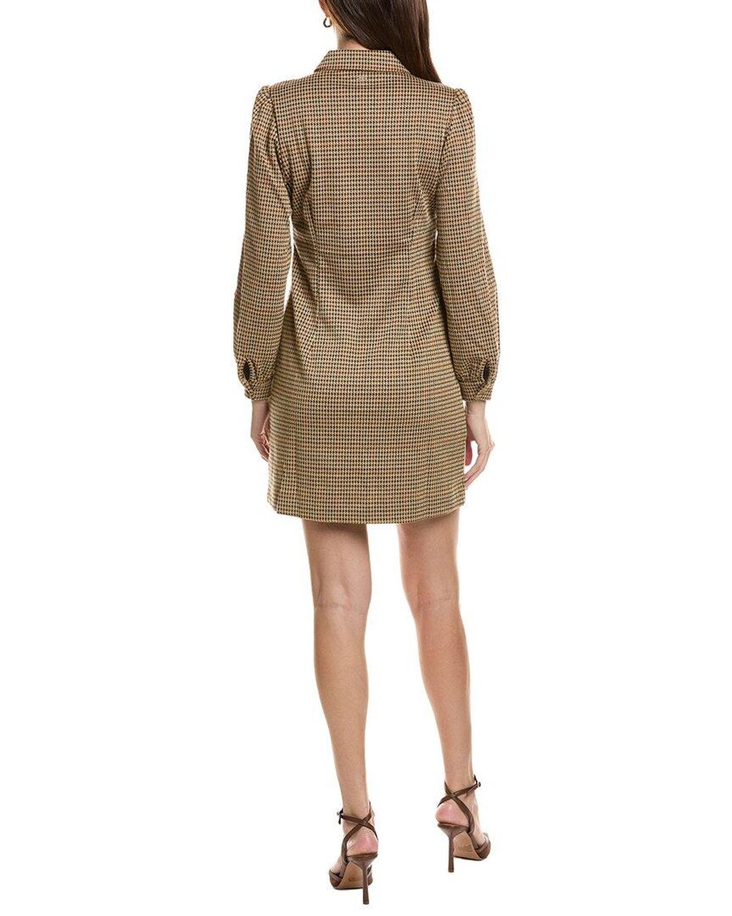 tyler boe Natural Melanie Houndstooth Dress