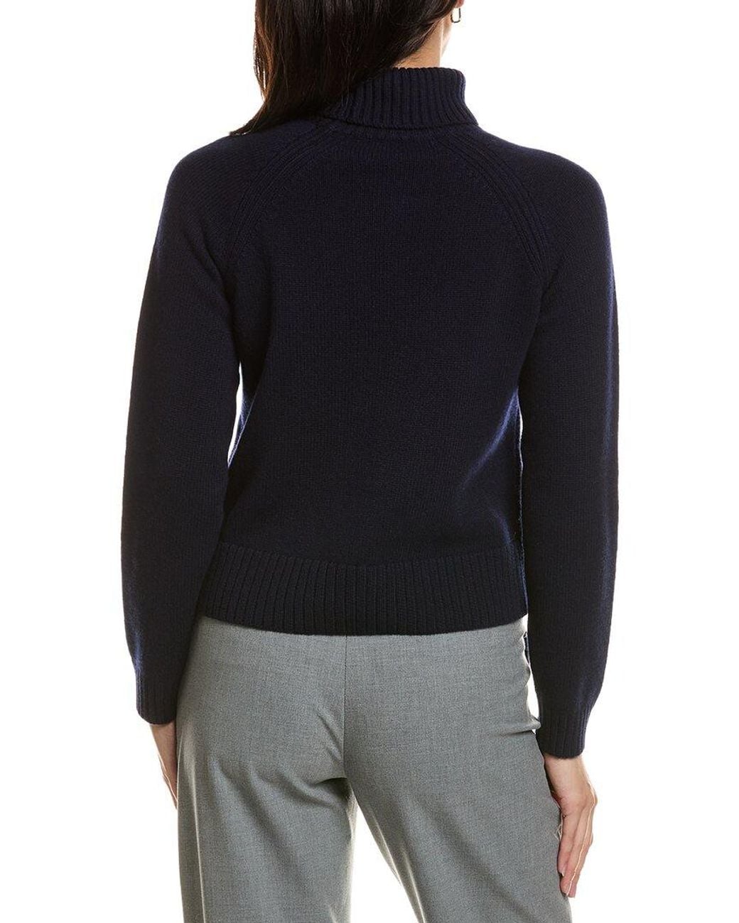 Hannah Rose Merino Wool Stowe Raglan Turtleneck Sweater in Red | Lyst