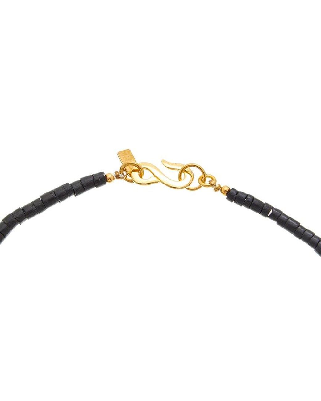 Kenneth Jay Lane Black Plated Graduated Necklace