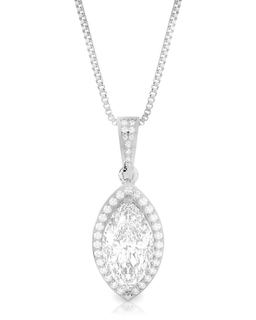 Amairah White 14K 5.00 Ct. Tw. Lab-Grown Diamond Pendant Necklace