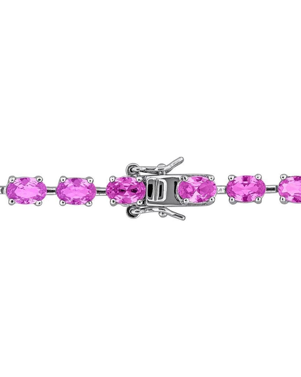 Rina Limor Purple 13.34 Ct. Tw. Lab-Grown Sapphire Tennis Bracelet