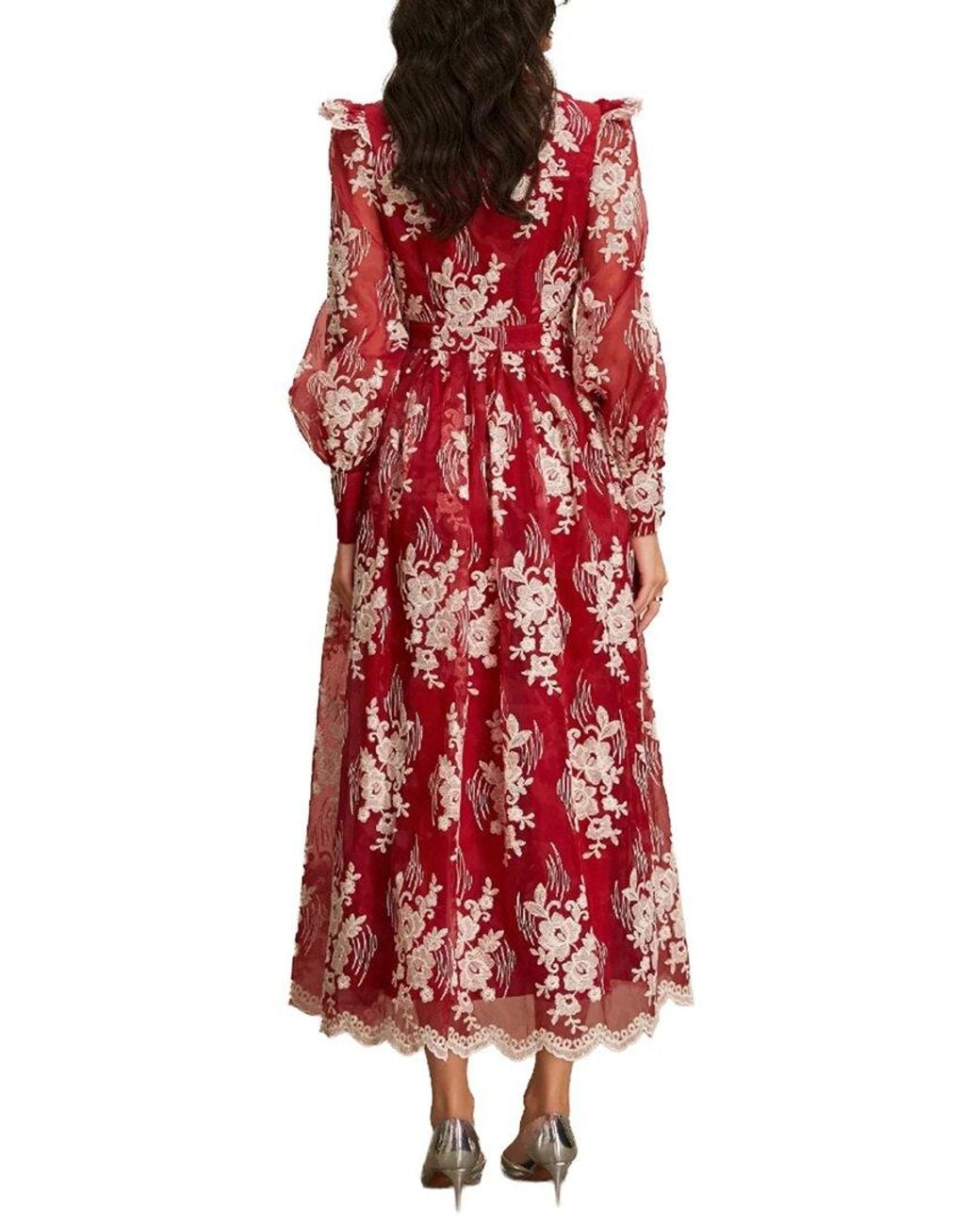 Kaimilan Red Long Printed Dress