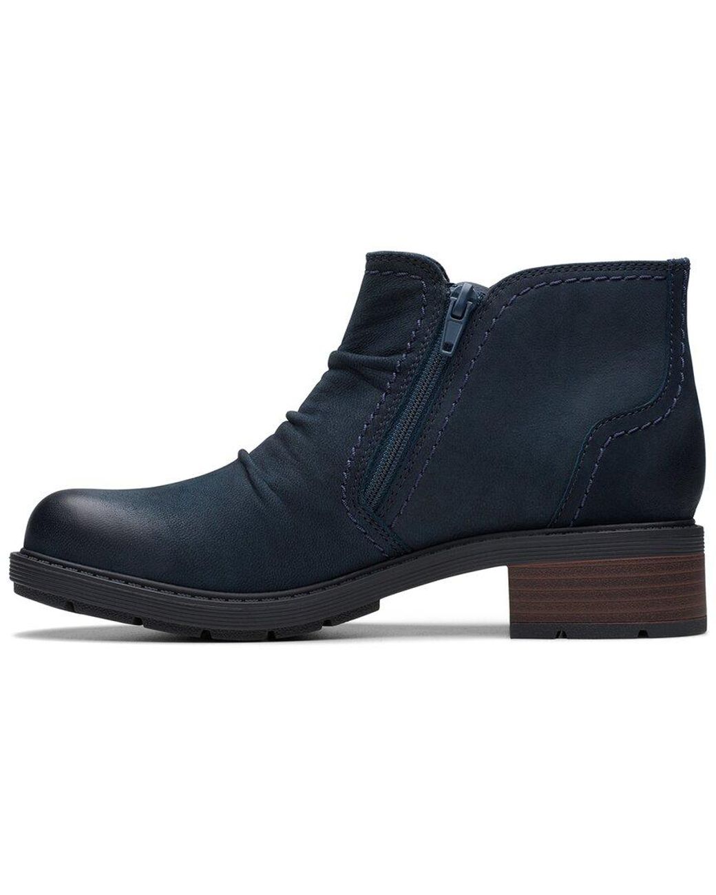 Clarks Blue Hearth Clara Nubuck Bootie