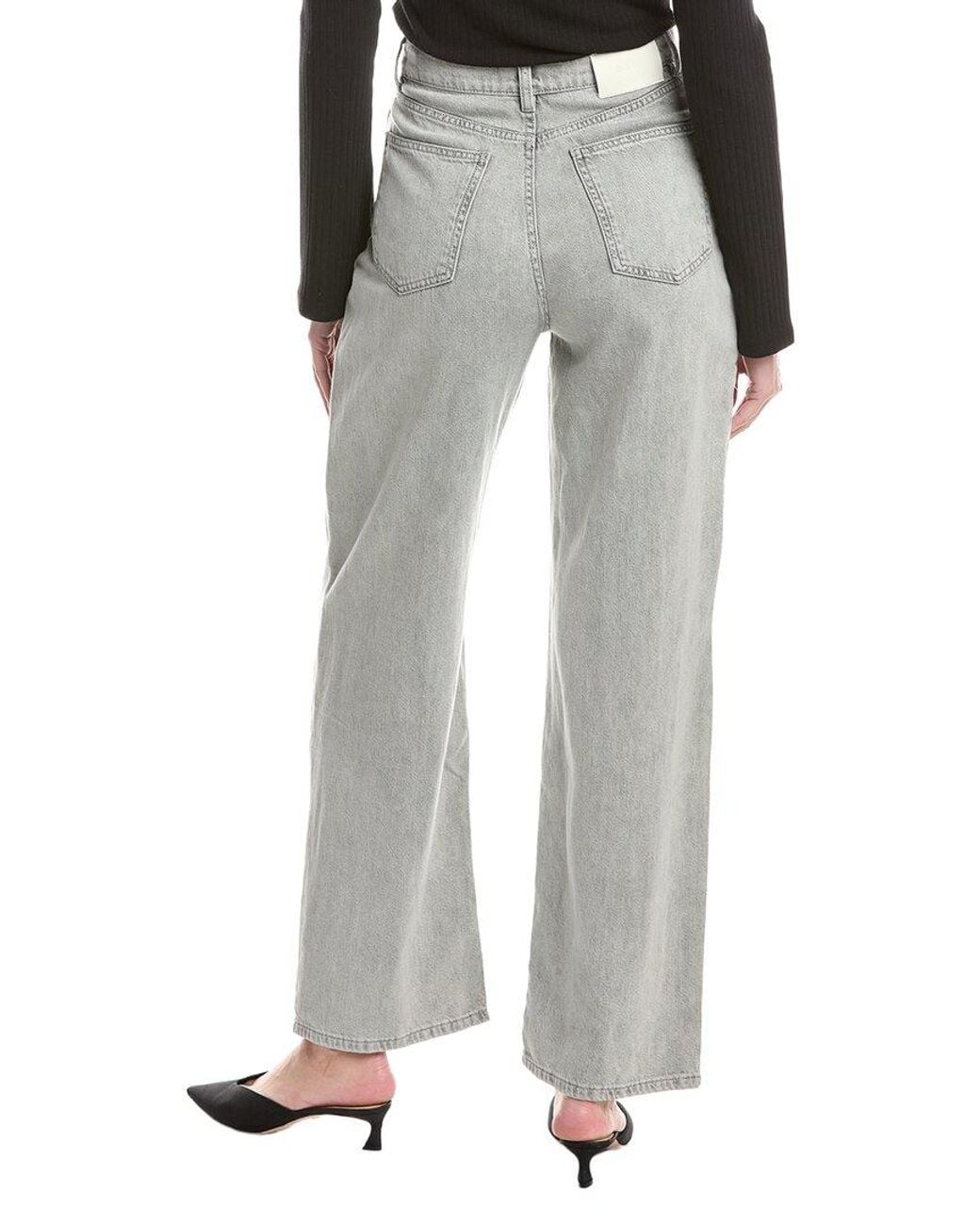 DL1961 Gray Casie Light Storm Cloud Relaxed Wide Leg Jean