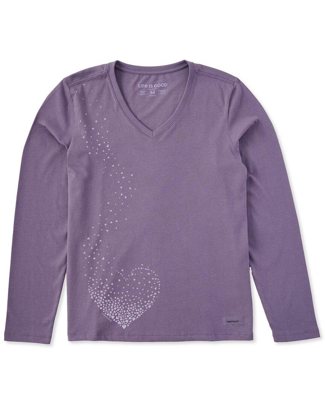 Life Is Good. Purple Crusher V-Neck T-Shirt