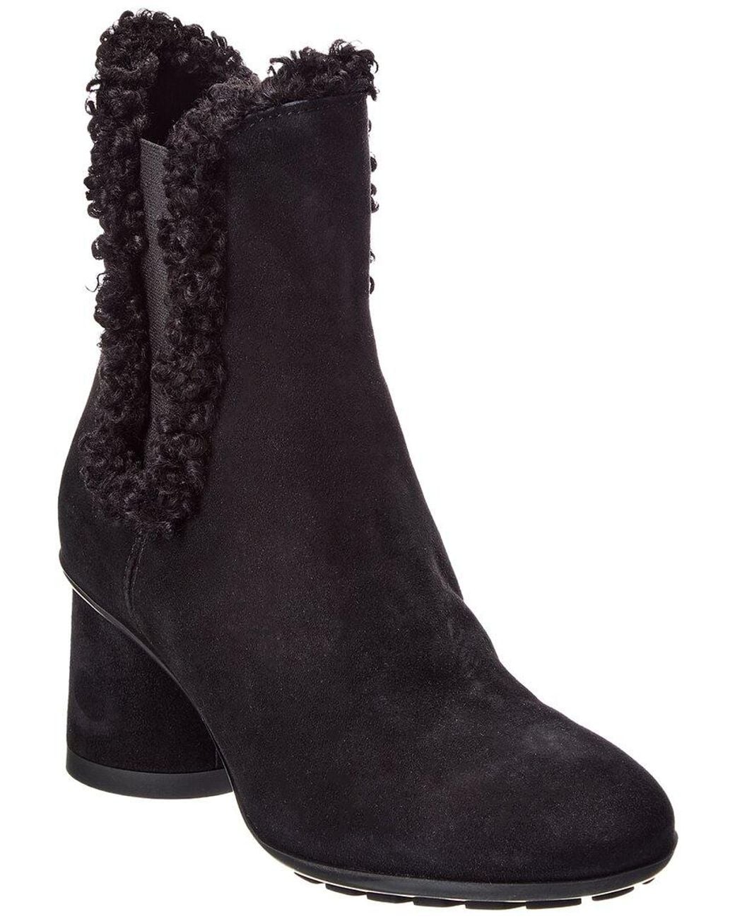 Agl Attilio Giusti Leombruni Black Curvy Yoghi Suede Bootie