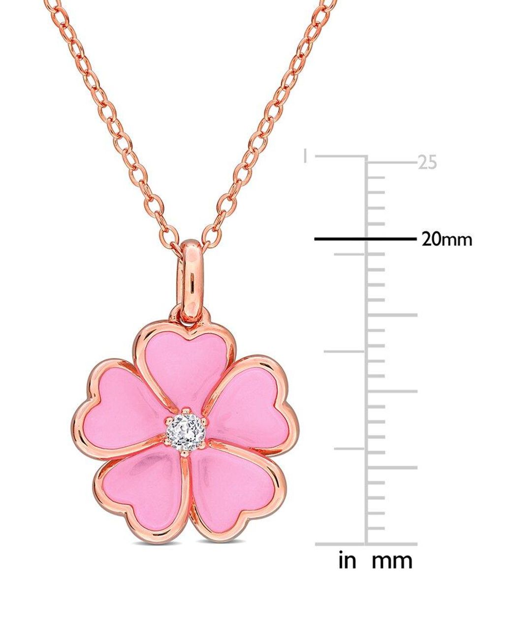 Rina Limor Pink 0.08 Ct. Tw. Topaz Pendant