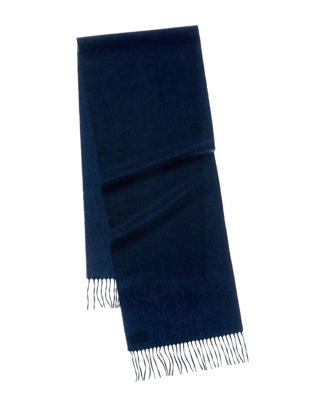 N.Peal Cashmere Blue Woven Cashmere Scarf