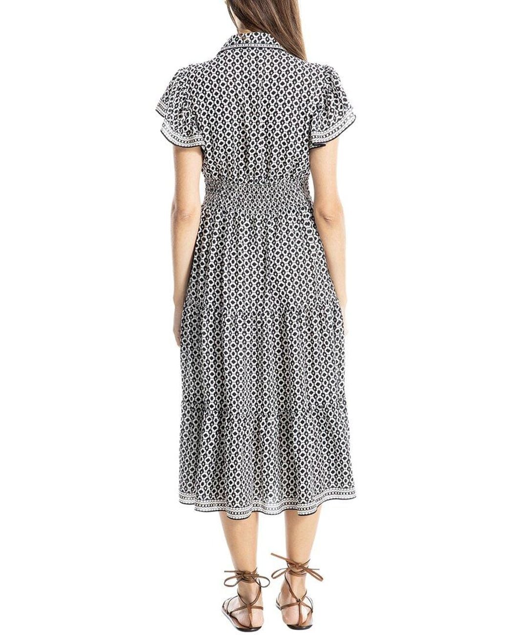 Max Studio Gray Collar Midi Dress