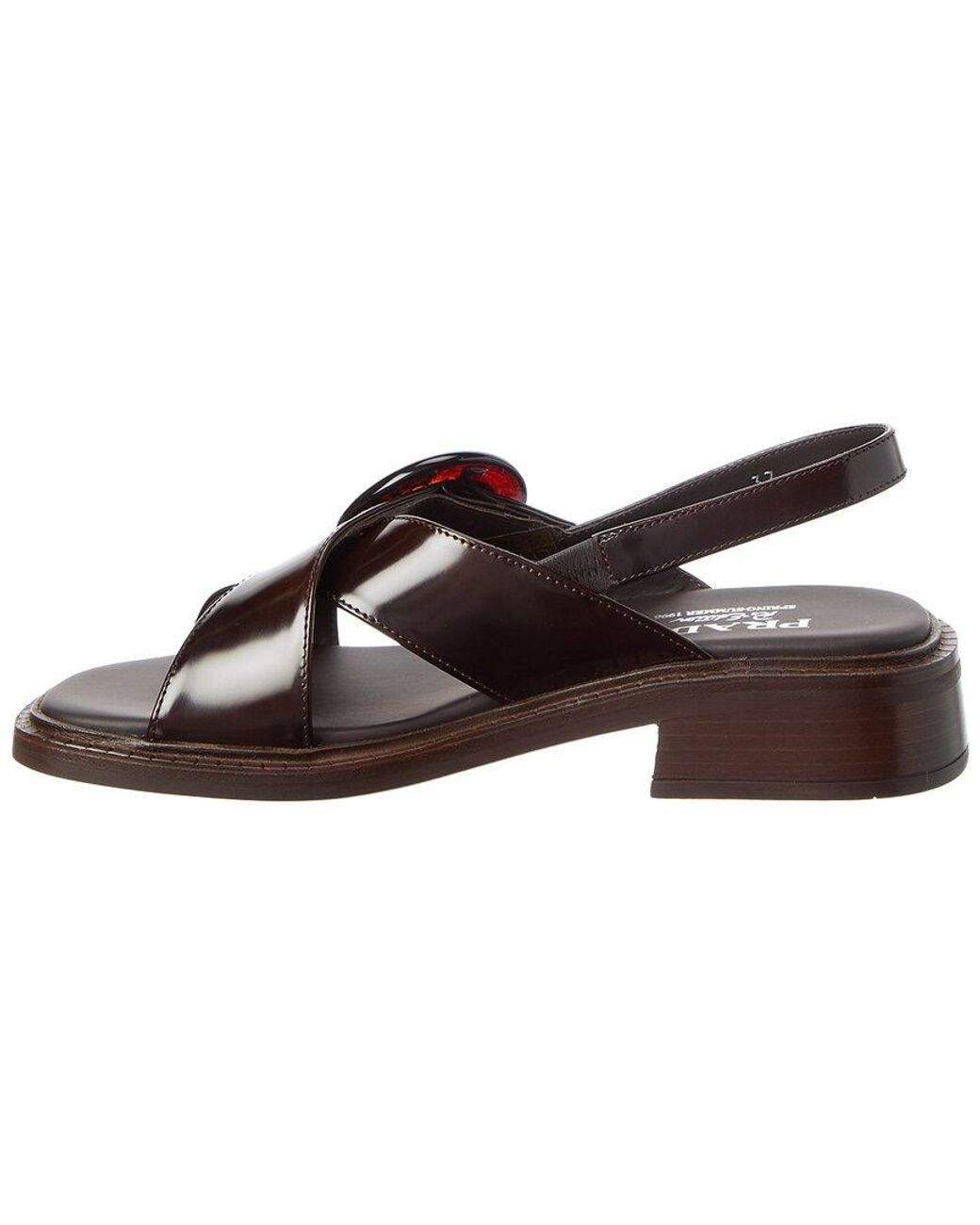 Prada Metallic Re-Edition 1996 Brushed Leather Sandal