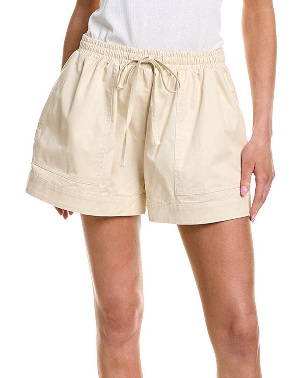 English Factory Natural Cotton Flare Short
