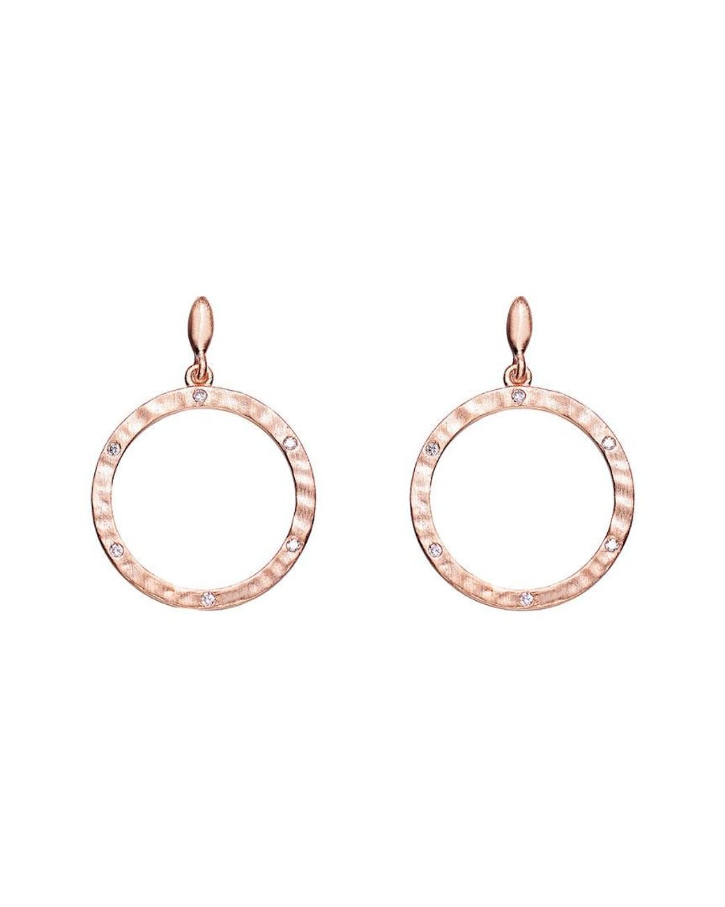 Genevive Jewelry Metallic 18k Rose Gold Vermeil Earrings