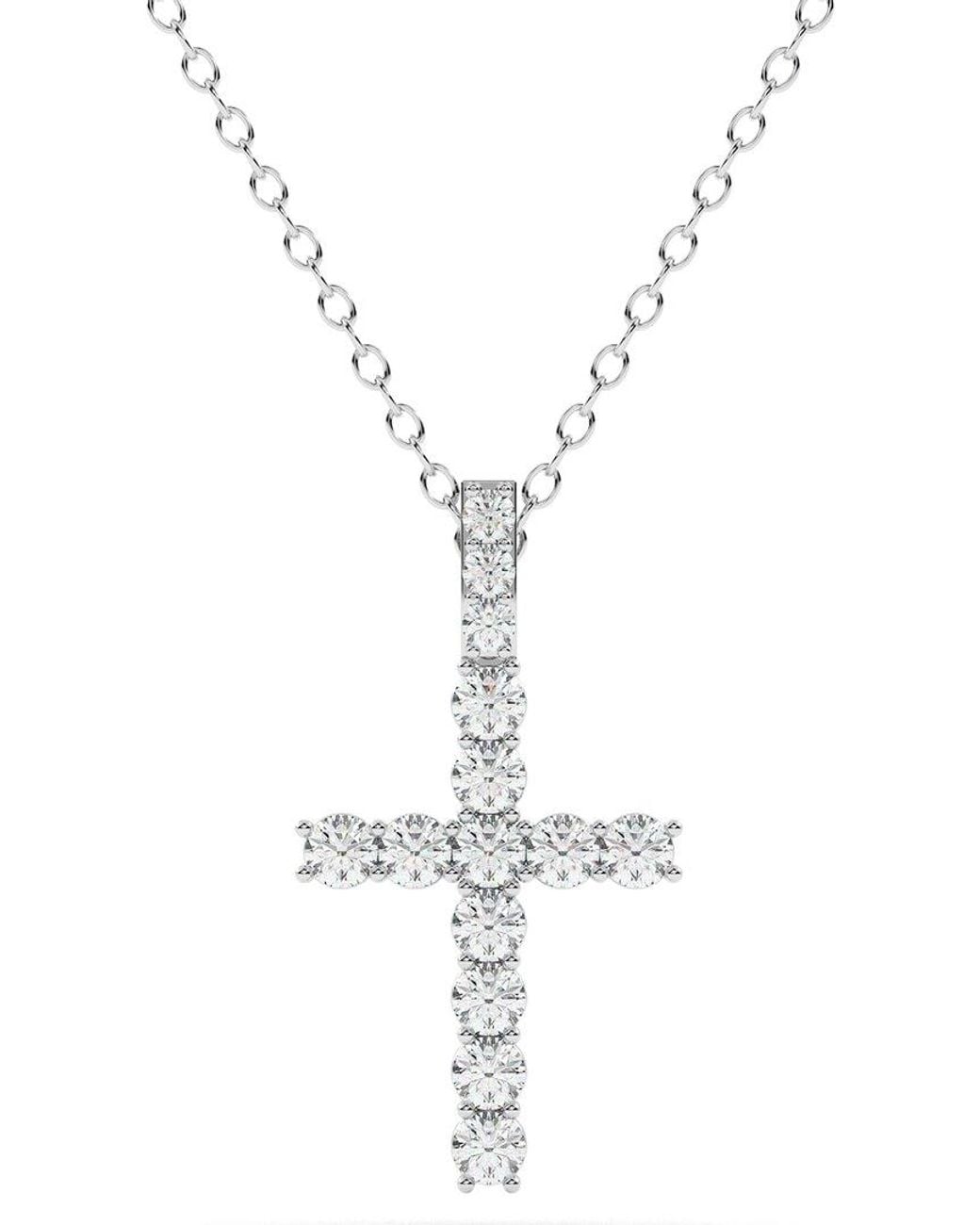 Diamond Select Cuts Metallic 14K 4.50 Ct. Tw. Diamond Pendant Necklace