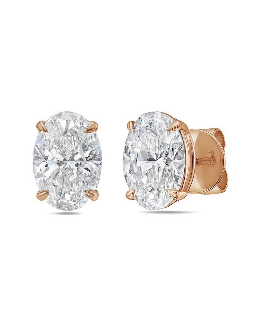 Diana M Metallic Diana M. 14K Rose 6.00 Ct. Tw. Lab-Grown Diamond Earrings