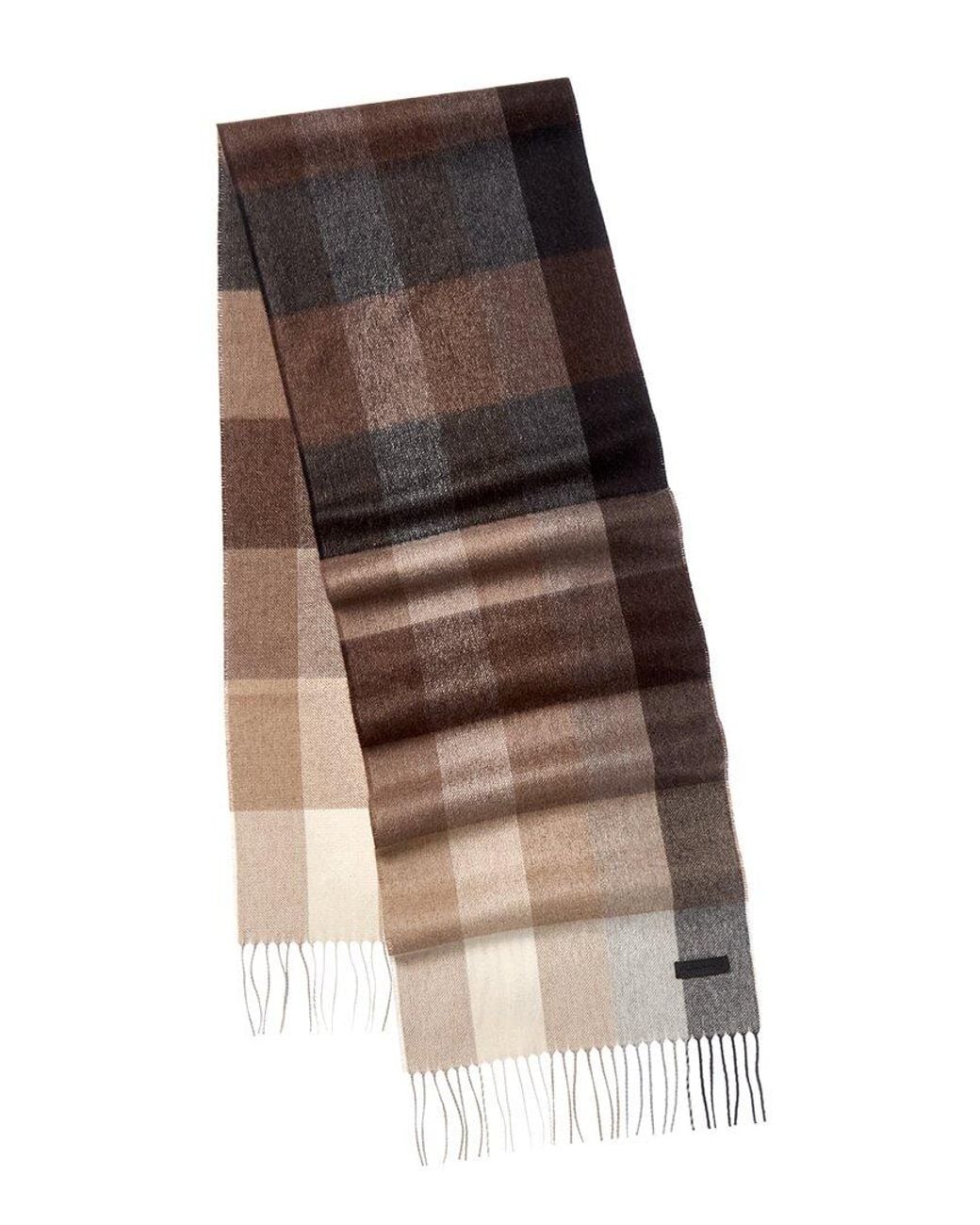 Bruno Magli Brown Silk & Cashmere-Blend Scarf for men