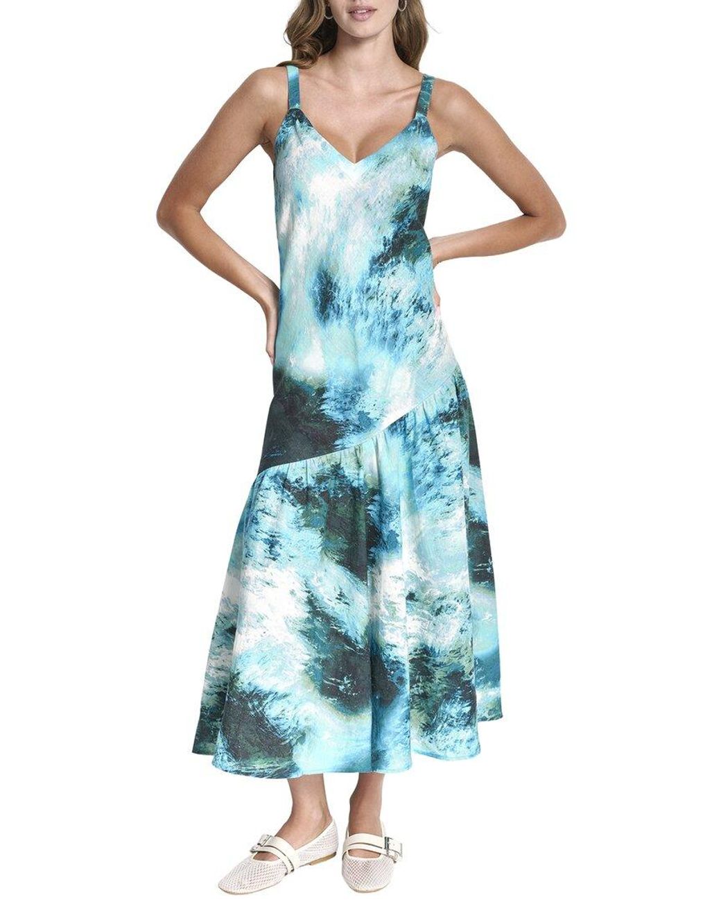 DKNY Blue Linen Dress