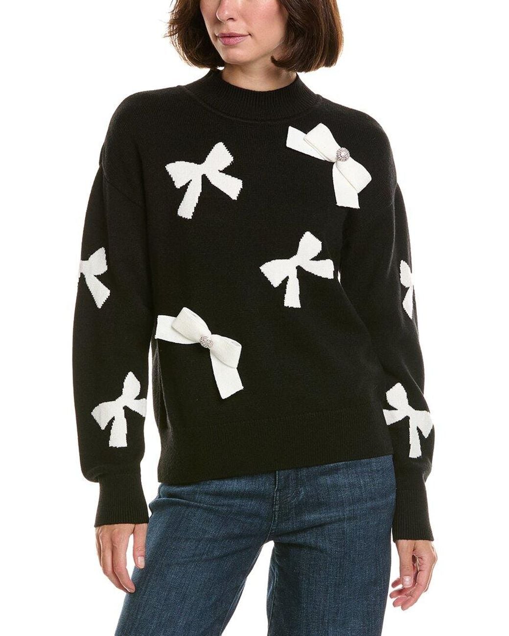 Karl Lagerfeld Black Bow Sweater