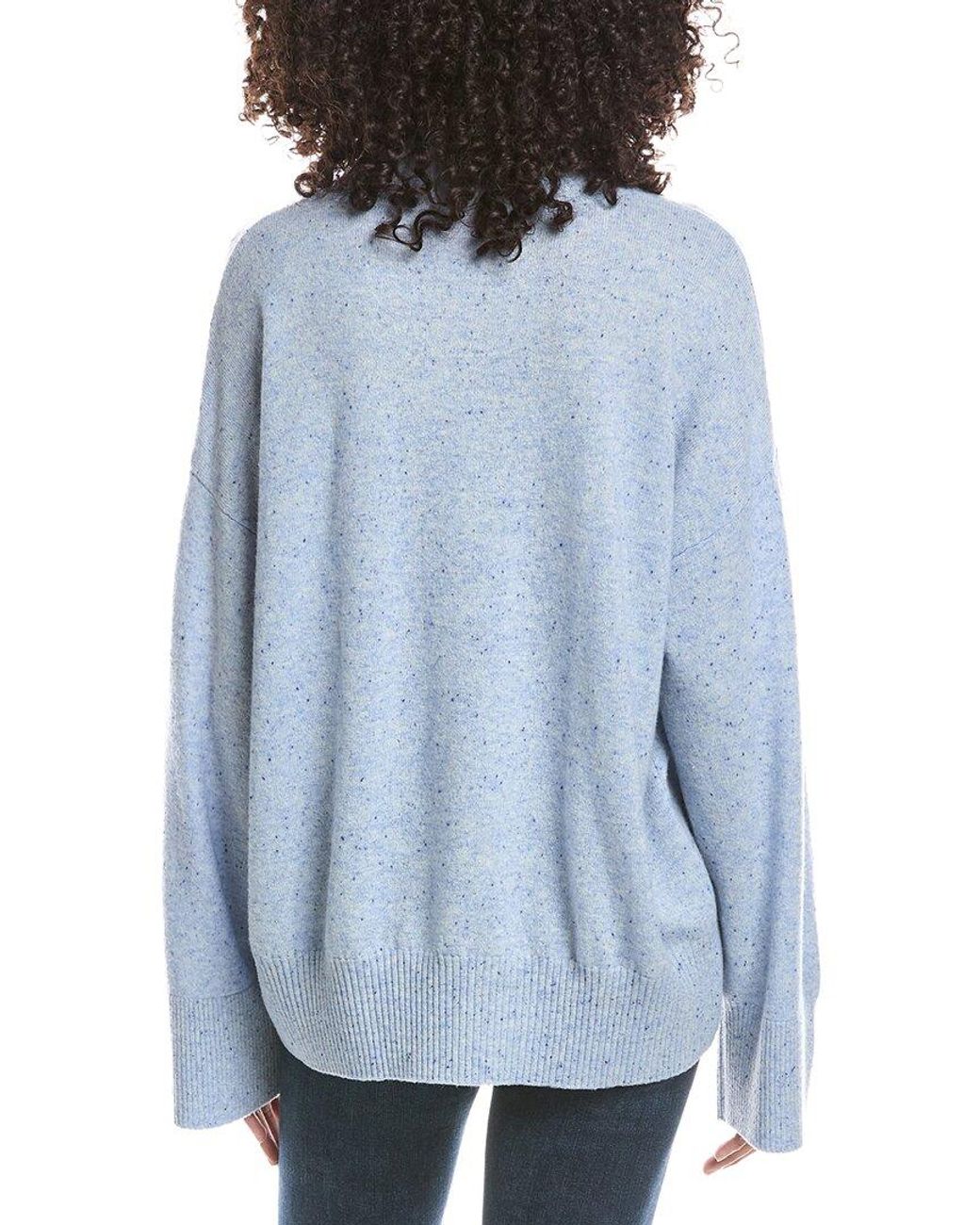 Brodie Cashmere Blue Deniese Roll Neck 100% Cashmere Sweater
