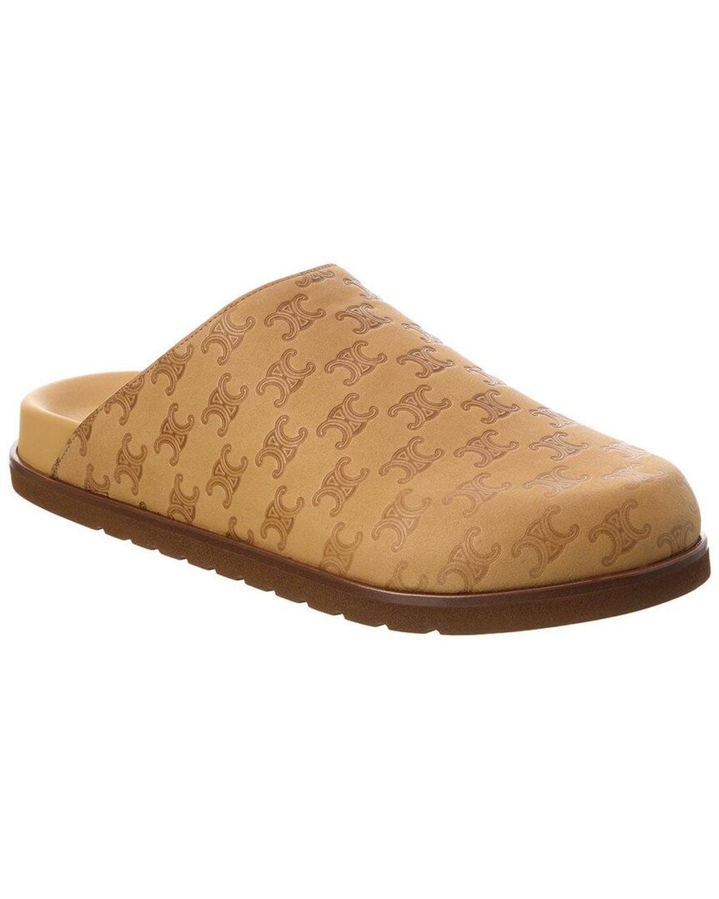 Céline Brown Pitea Leather Slide for men