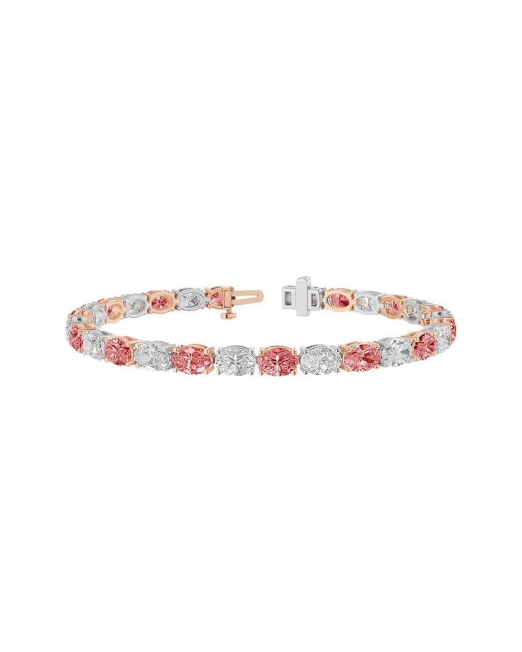 Lab Grown Diamonds White 14K 13.00 Ct. Tw. Lab-Grown Diamond Fashion Bracelet