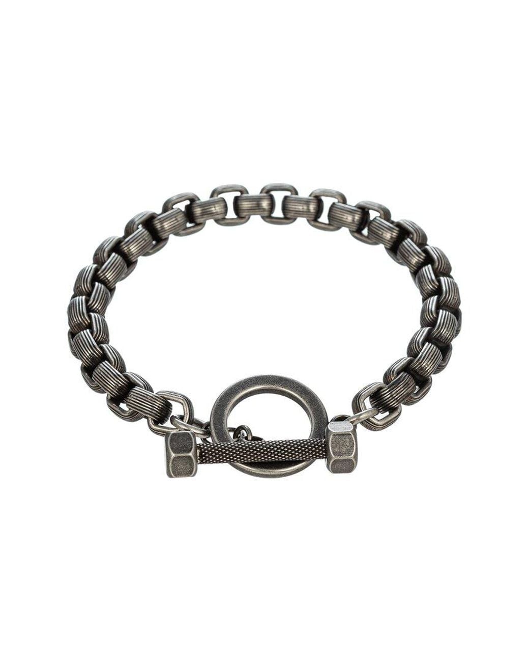 Eye Candy LA Metallic The Bold Collection Titanium Archy Bracelet for men