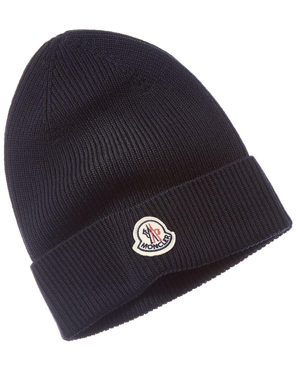 Moncler Blue Wool Beanie