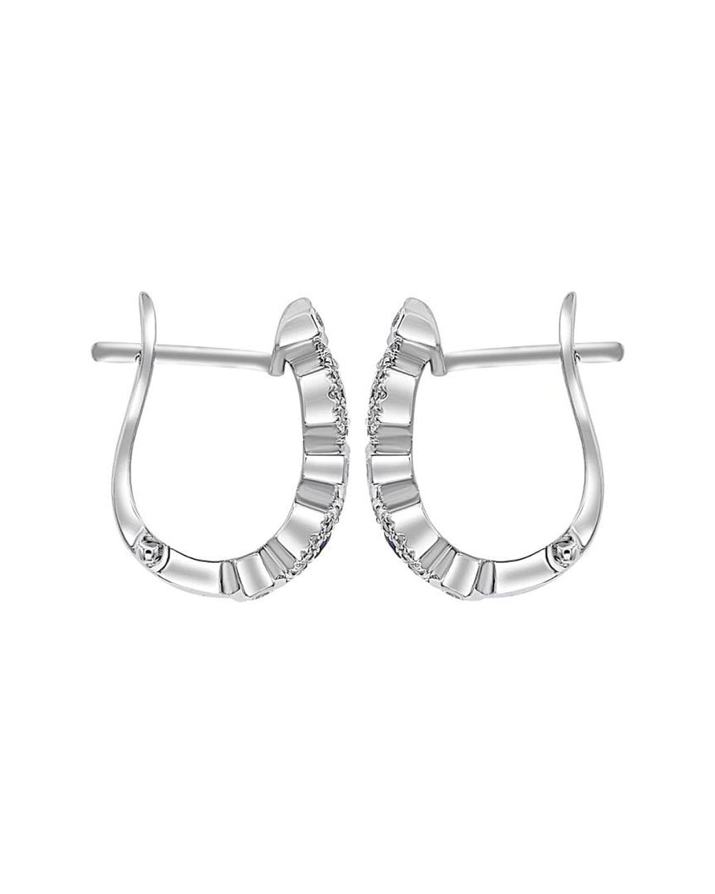 Diana M Blue Fine Jewelry 14k 0.76 Ct. Tw. Diamond & Sapphire Earrings