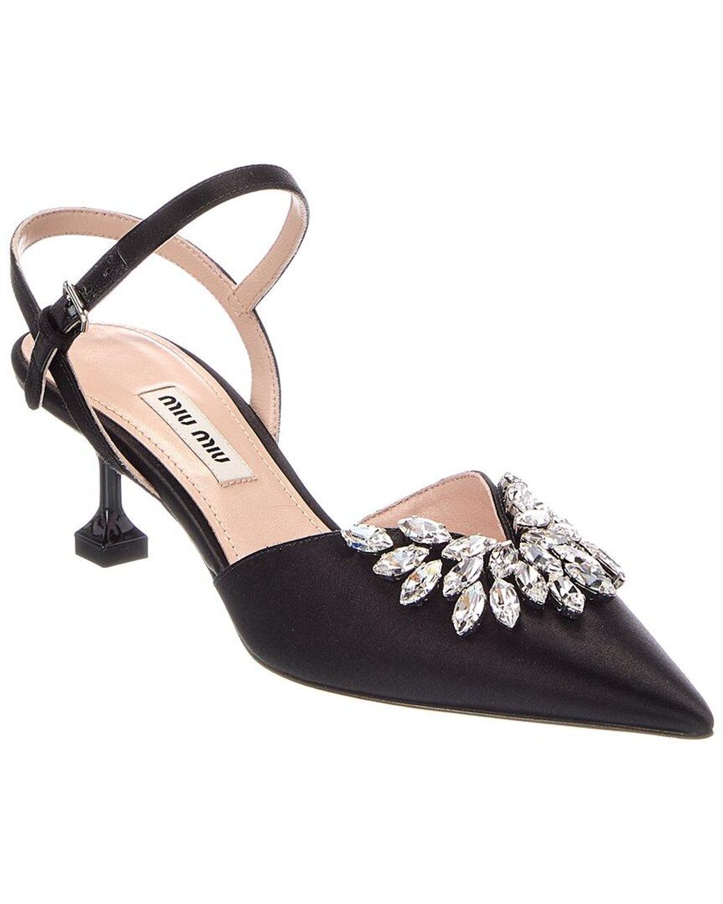 Miu Miu Black Satin Pump