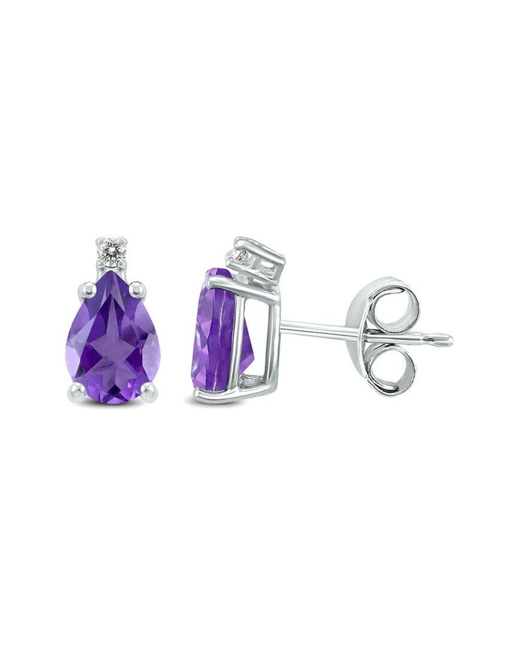 Gemstones Multicolor Gem Spark 14K 2.16 Ct. Tw. Diamond Amethyst Studs
