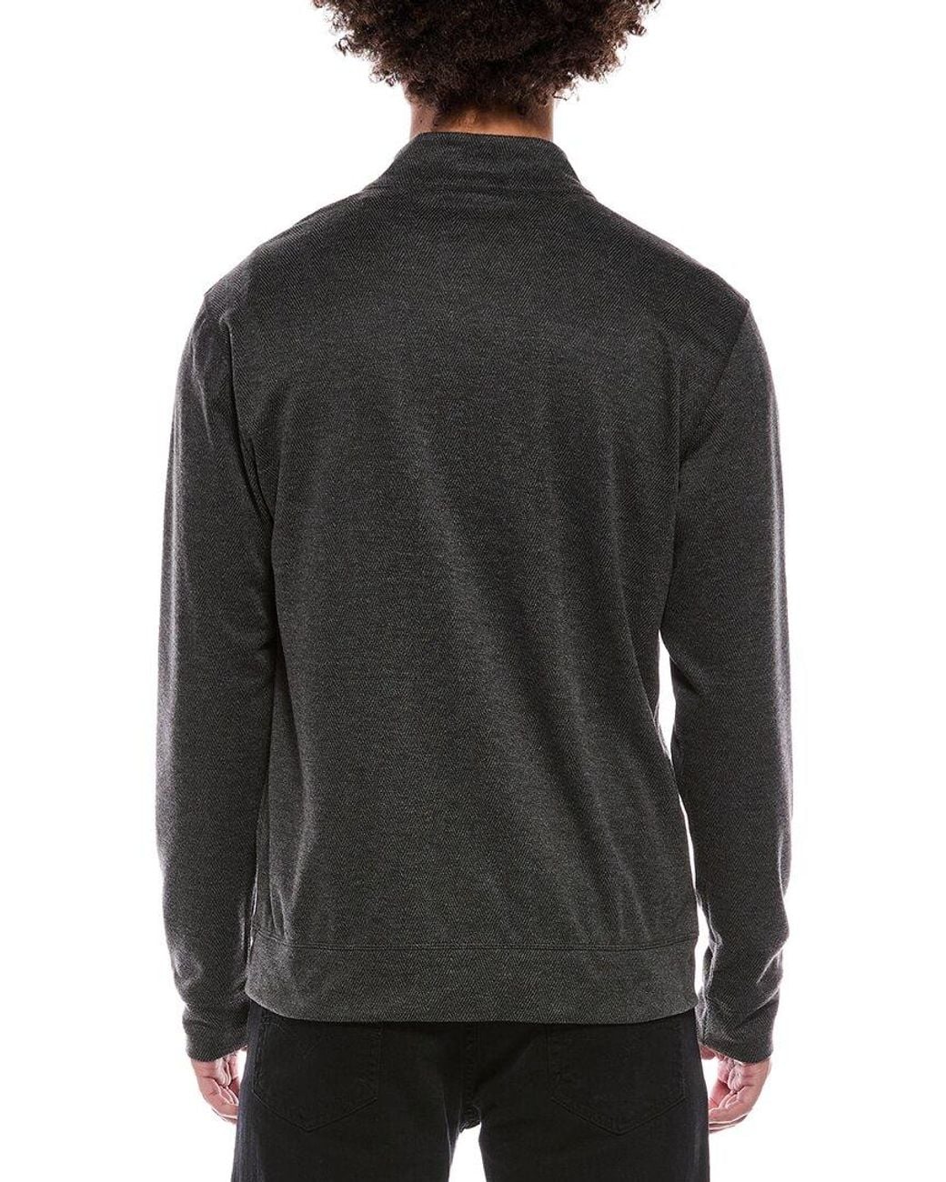 Vintage 1946 Gray Soft Brushed 1/4-Zip Sweater for men