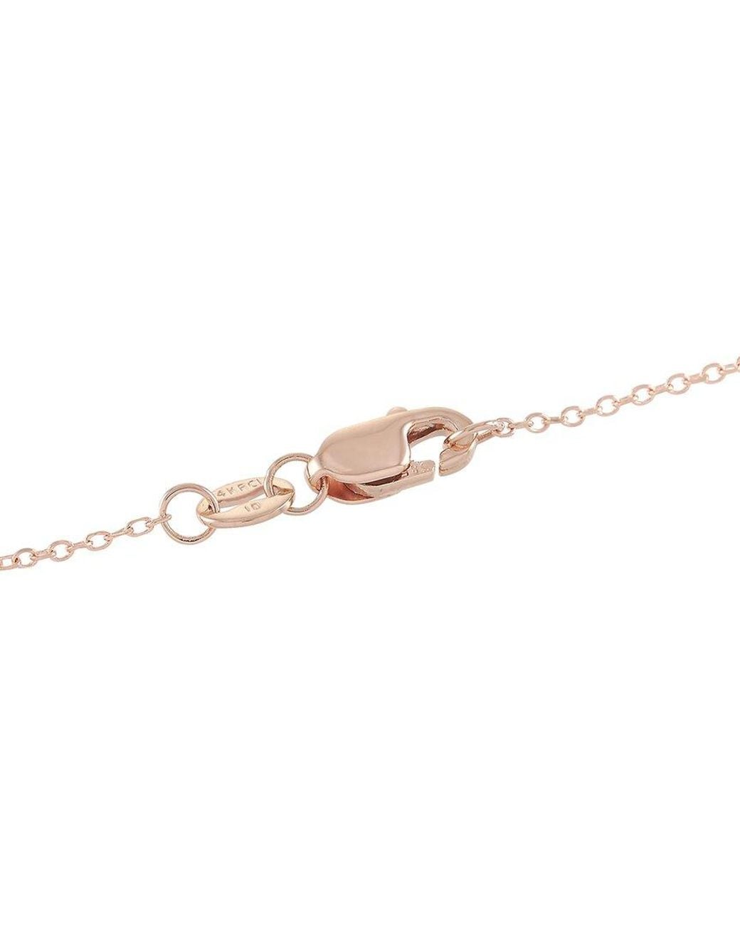 Diamond Select Cuts White 14K Rose 0.25 Ct. Tw. Diamond Necklace