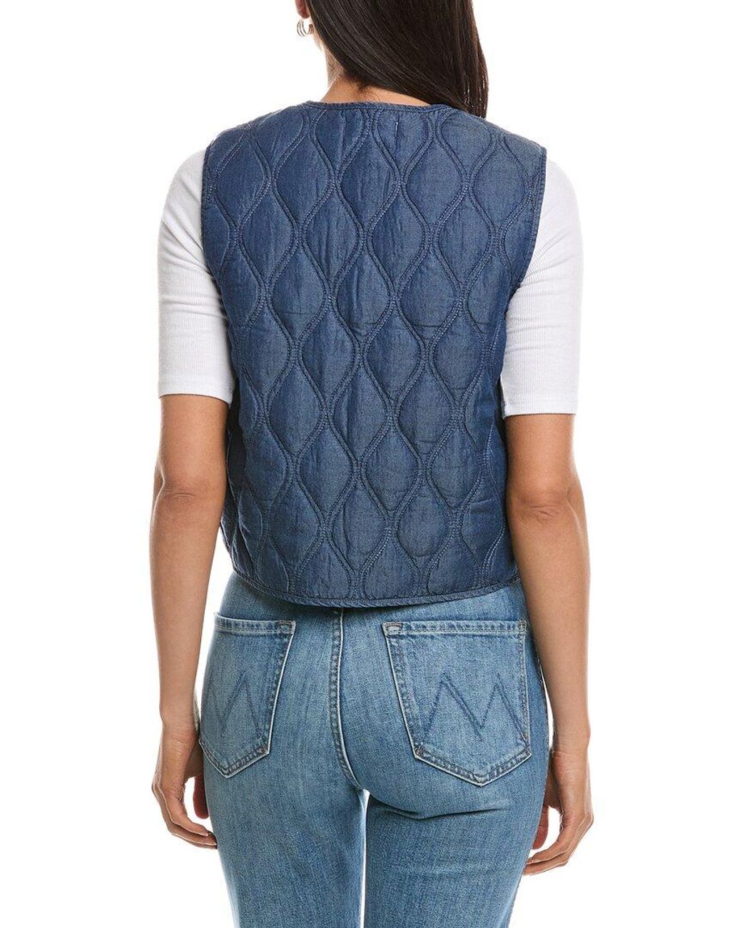 Nanette Lepore Blue Scroll Pattern Vest