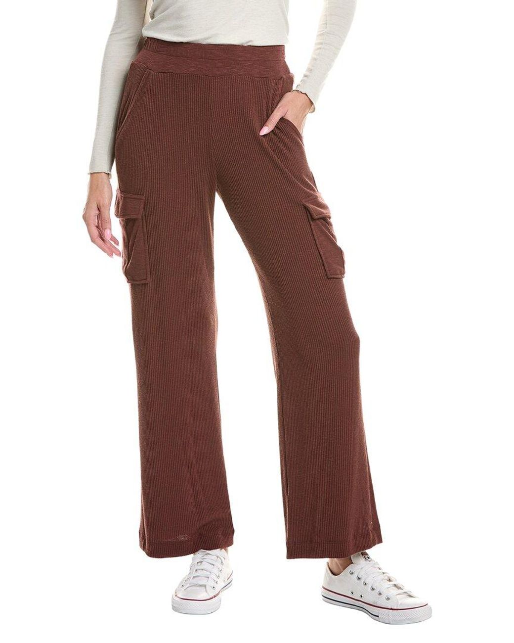 Michael Stars Brown Avery Ribbed Cargo Pant
