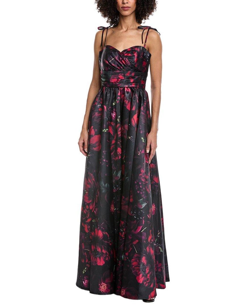 Rene Ruiz Purple Spaghetti Strap Gown