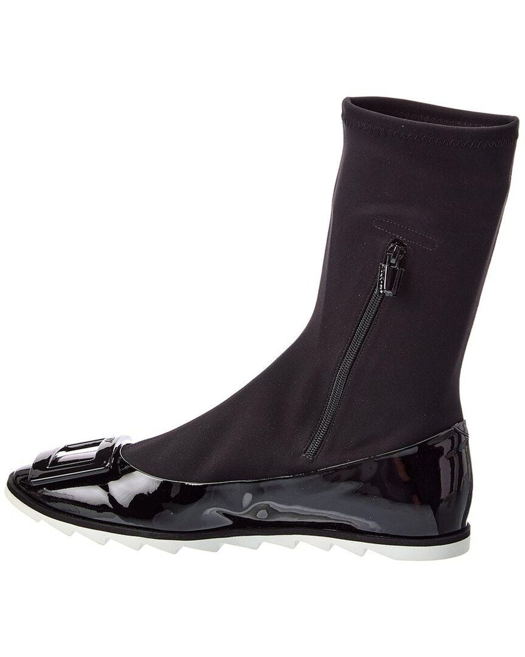 Roger Vivier Blue Patent Sock Boot