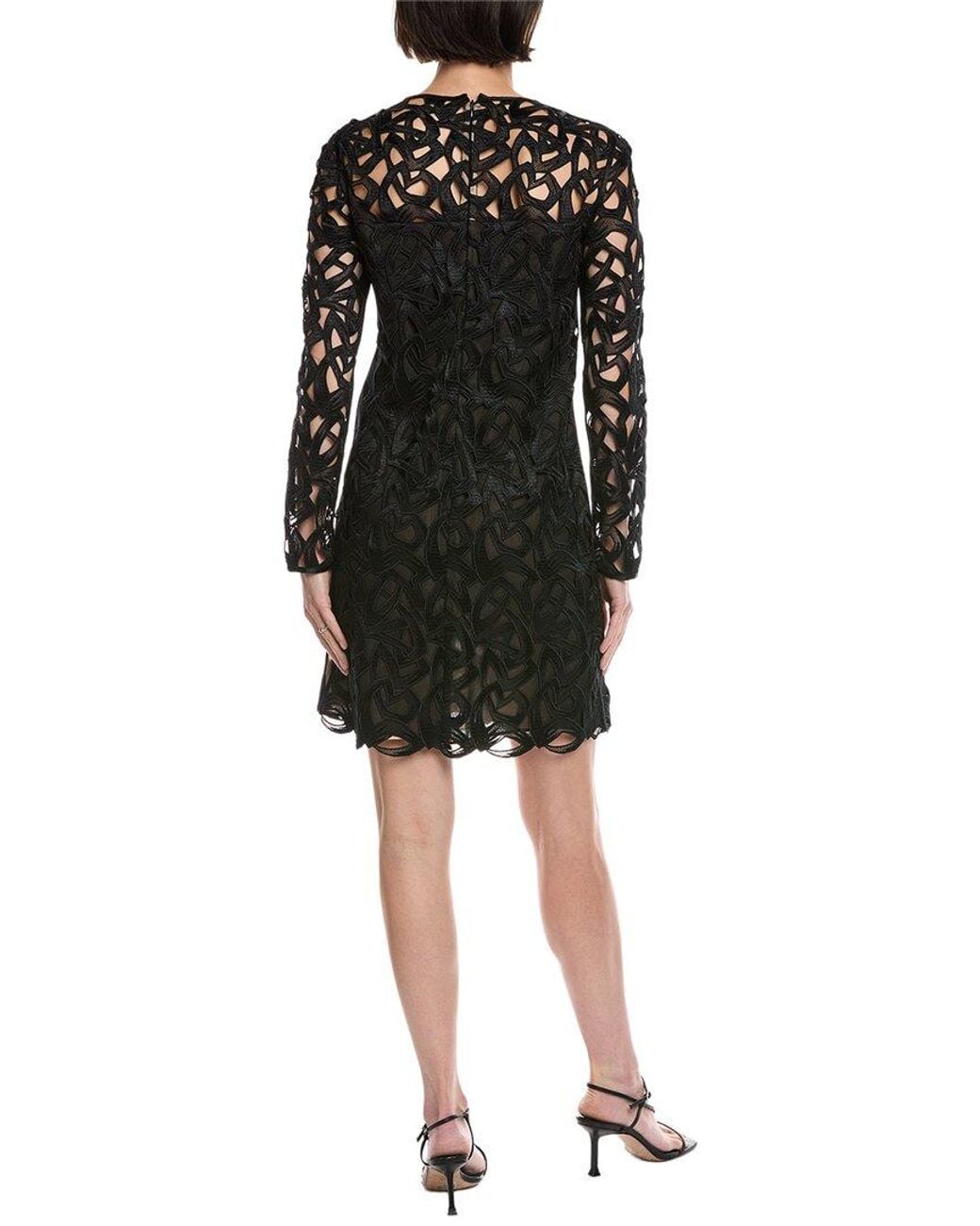 Akris Black Lace Silk Mini Dress