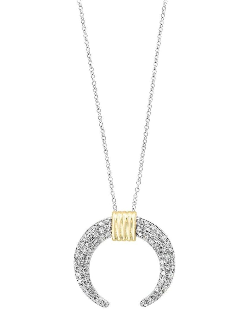 Effy Fine Jewelry Metallic 14K 0.40 Ct. Tw. Diamond Necklace