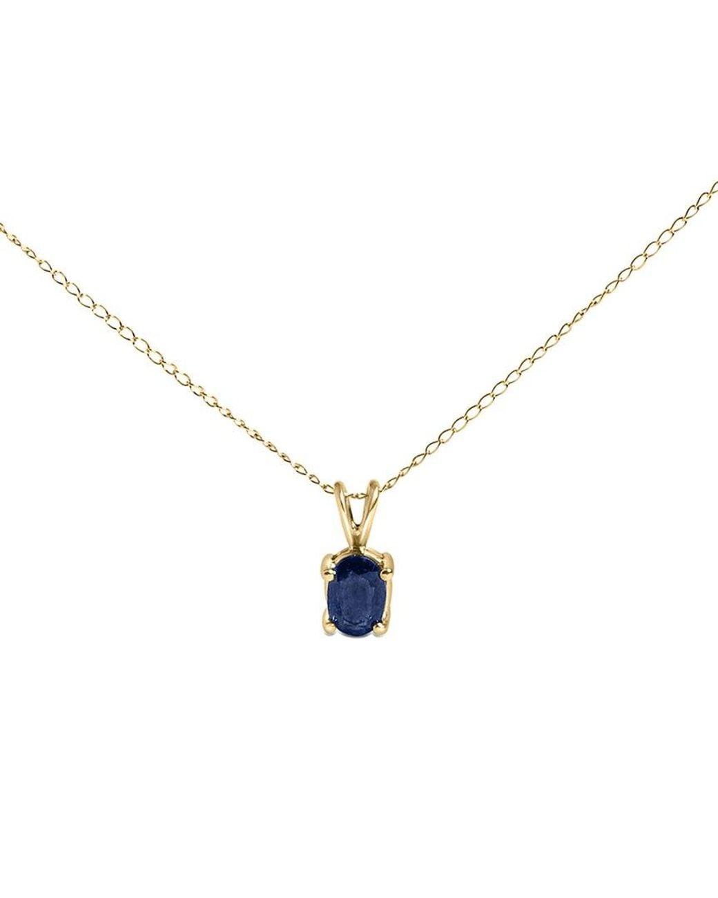 Haus of Brilliance Blue Colorful Gemstones 14K 0.60 Ct. Tw. Sapphire Pendant Necklace