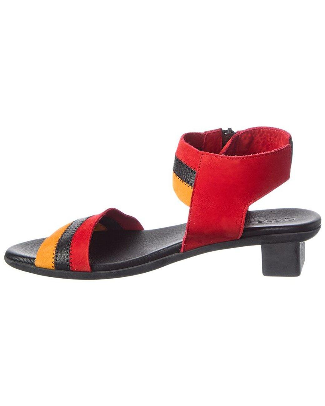 Arche Red Obiria Leather Sandal