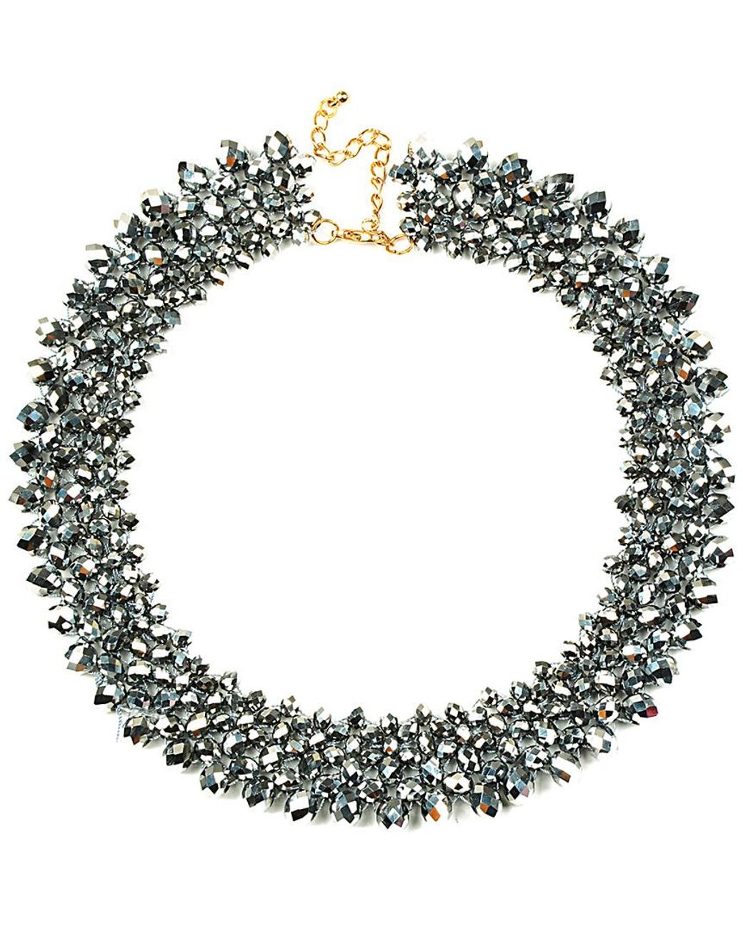 Eye Candy LA Metallic Rockstud Grey Wreath