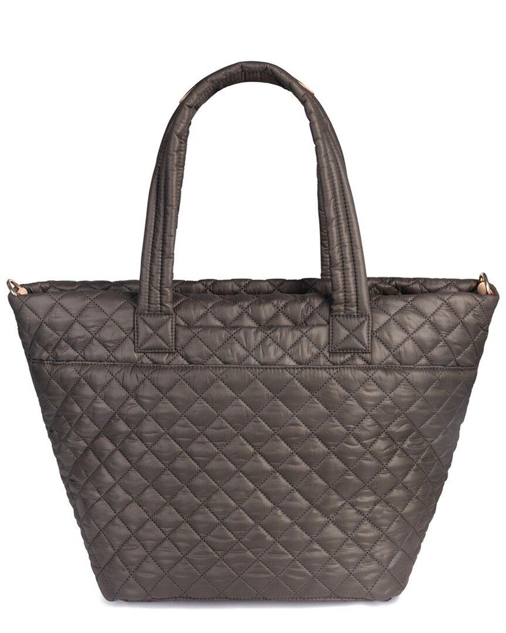 MZ Wallace Brown Medium Metro Leather Tote Deluxe