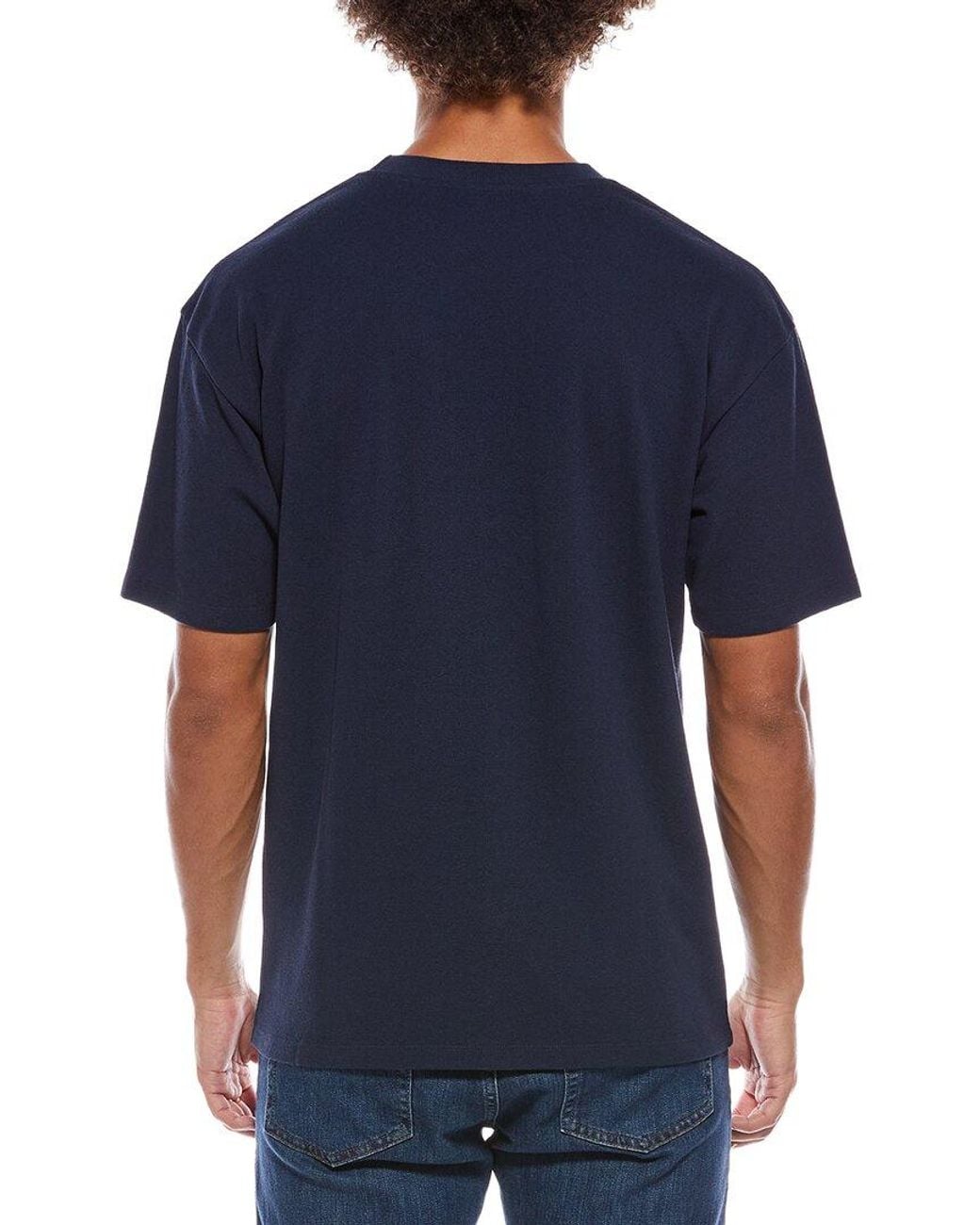 Saint Laurent Blue Cassandre Oversized T-Shirt for men