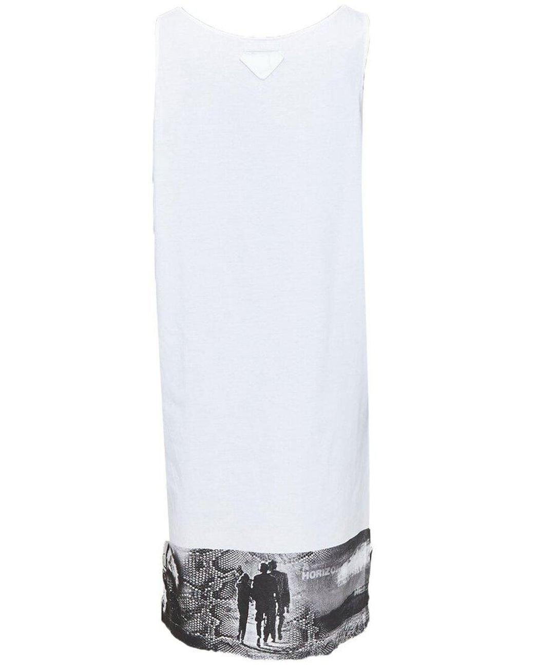 Prada White 2022 Landscape Dress, Size Int (Authentic Pre-Loved)