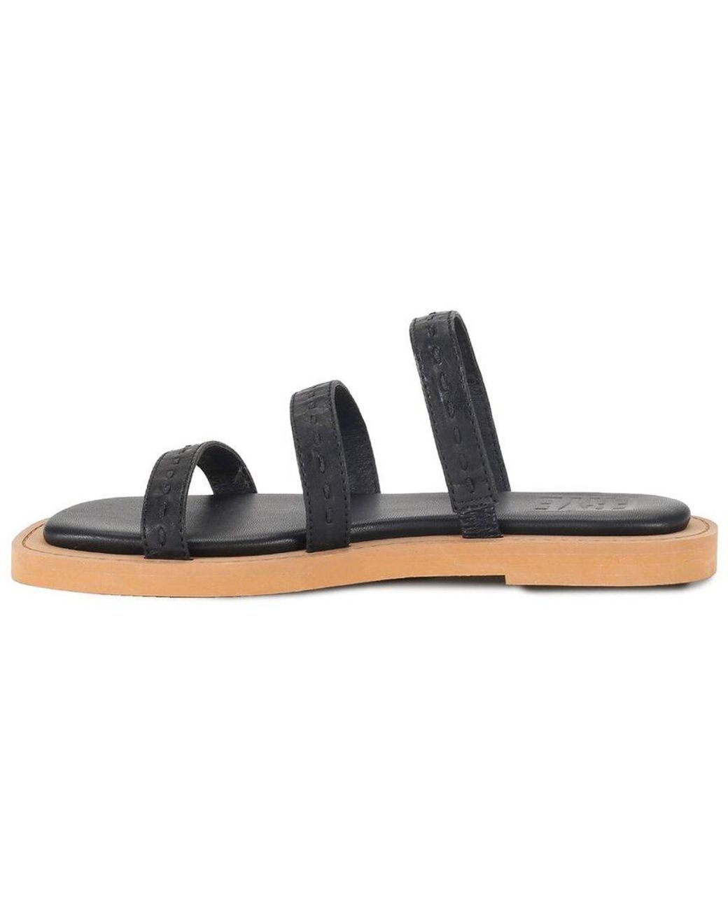 Frye Blue Faye Strappy Slide Leather Sandal