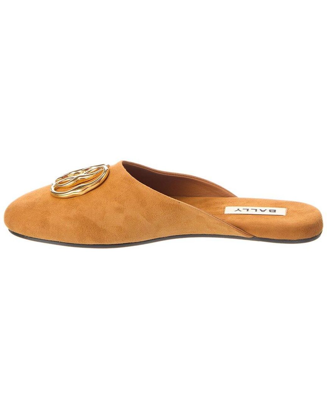 Bally White Suede Mule Slip-On Shoes