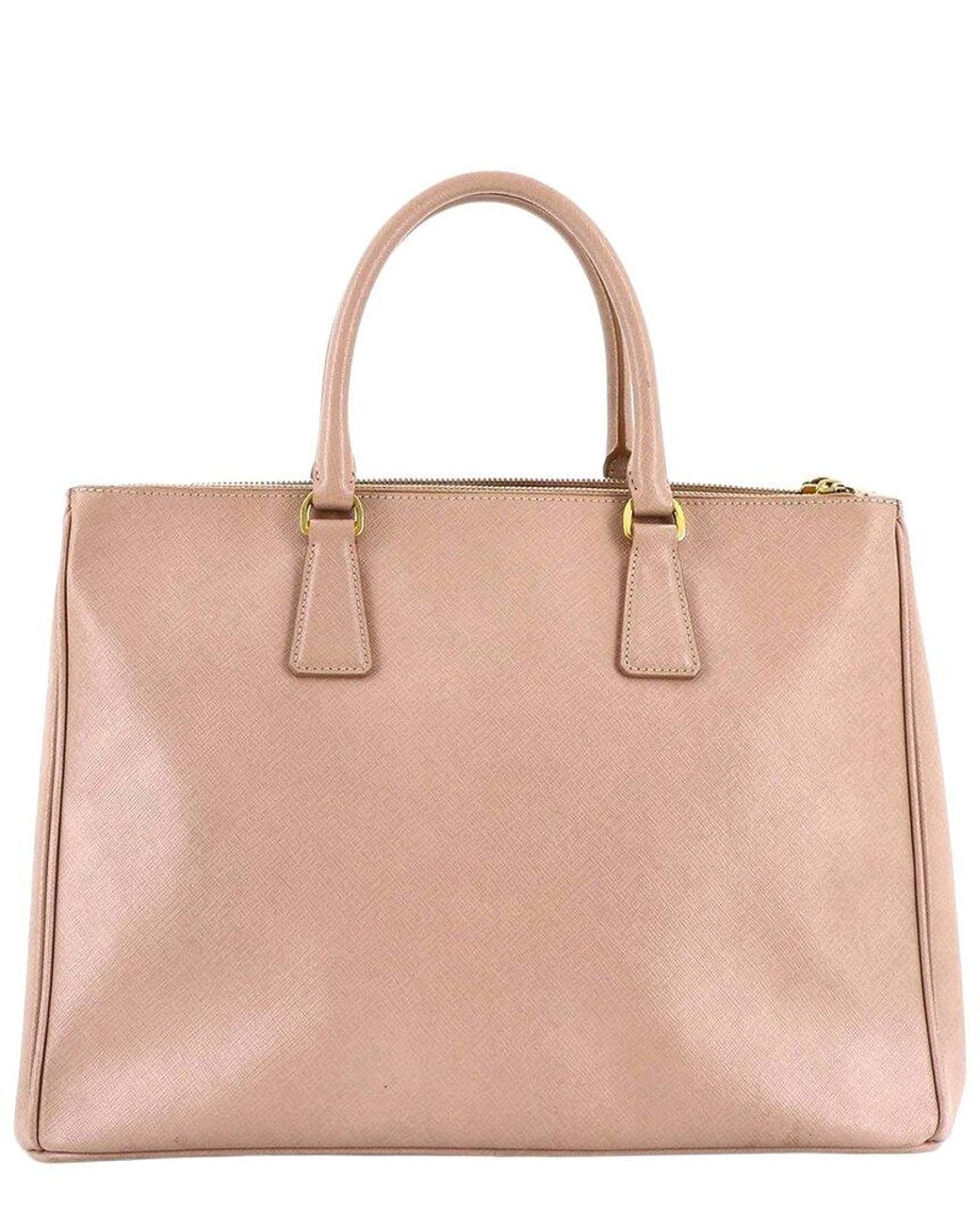 Prada Natural Double Zip Lux Tote Saffiano Large (Authentic Pre-Loved)